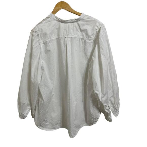 J.CREW Classic Women's Classic-fit collarless puff-sleeve shirt size 20 #Bb232‎ - Picture 7 of 7